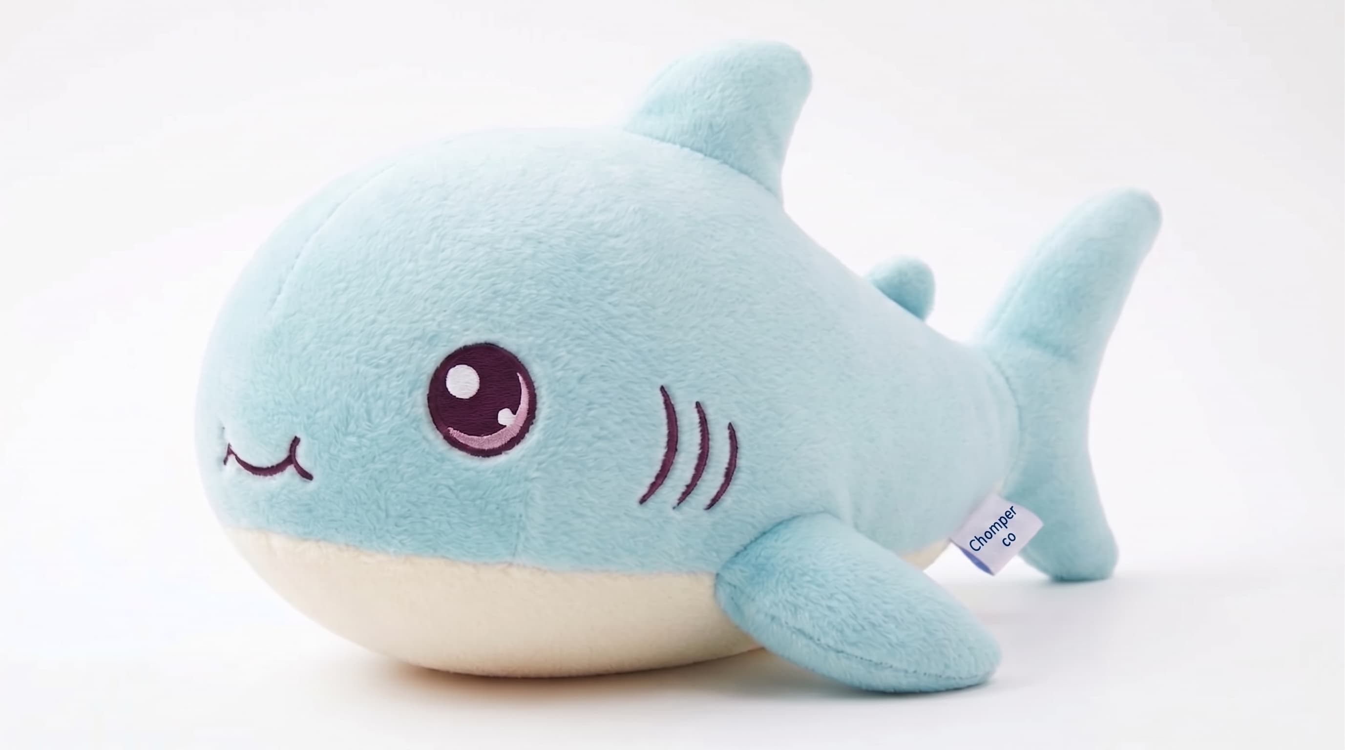 Finn the great white plush shark