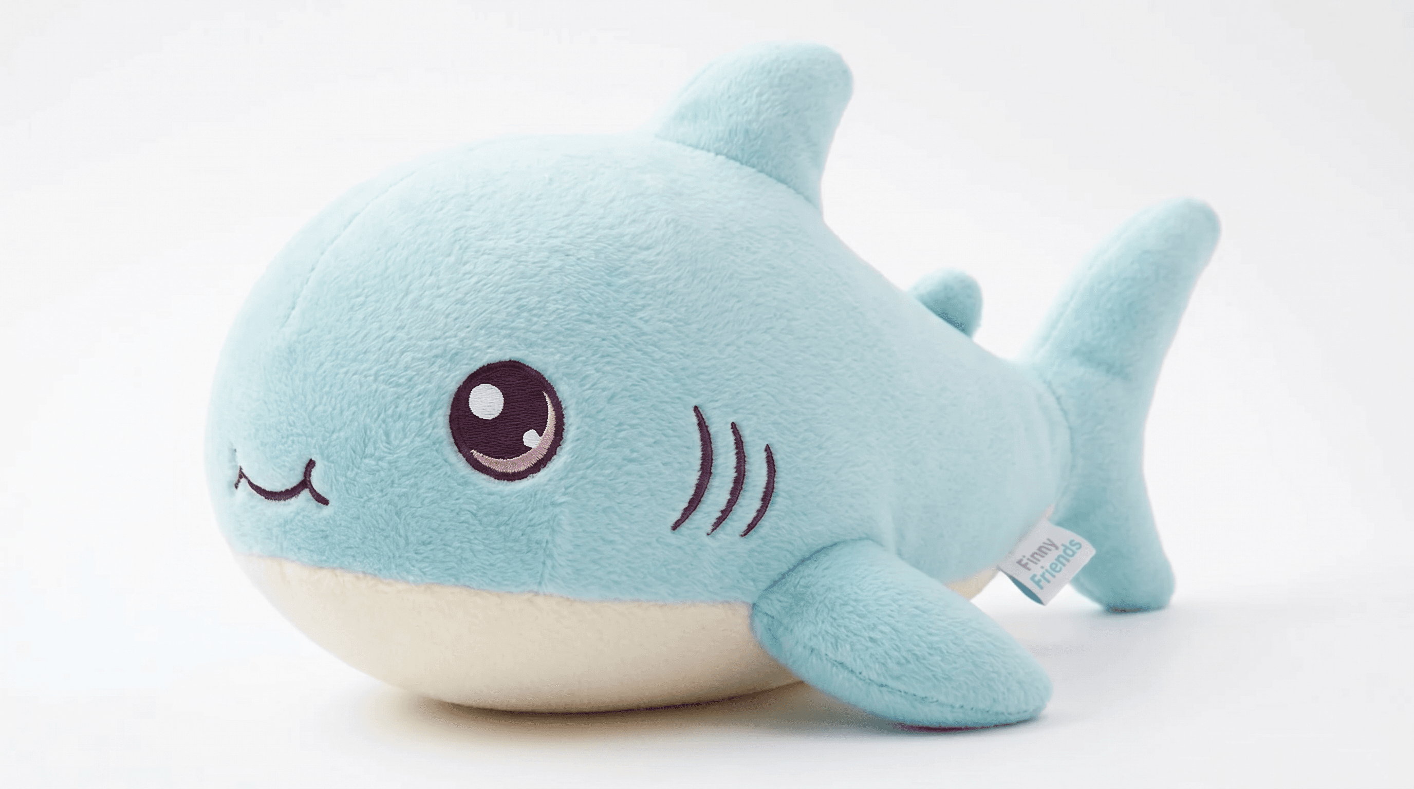 Chomper the great white plush shark